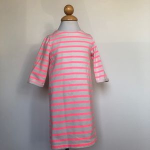 Baby Gap dress neon pink & white